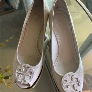 Tory Burch white wedge